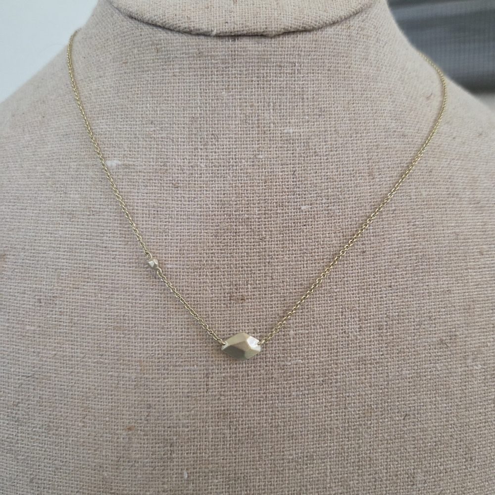 Kendra Scott Gold Faceted Pendant Necklace